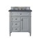 James Martin Vanities Brittany 30in Single Vanity, Urban Gray, w/ 3 CM Charcoal Soapstone Quartz Top 650-V30-UGR-3CSP - alternate 1